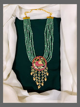 Emerald Swan Kundan Necklace - KN00341